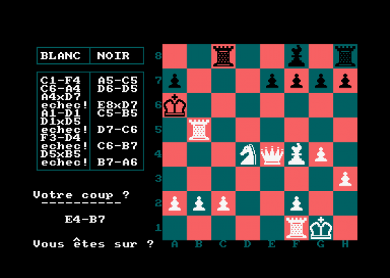 Chess II Screenshot 5 (Amstrad CPC464)