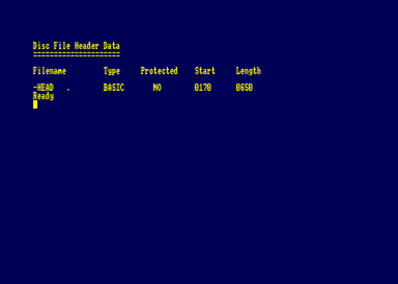 Disc File Header Reader