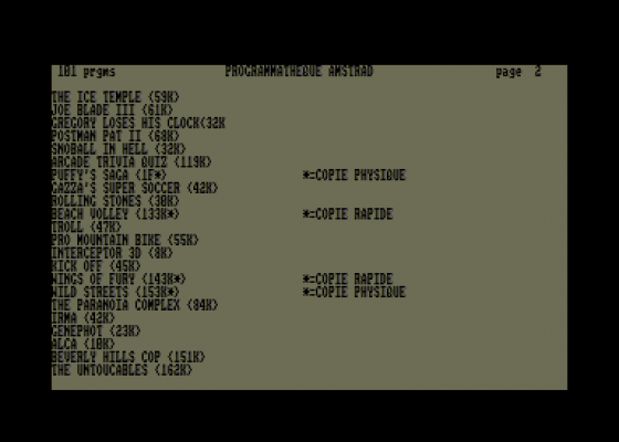 Programmatheque Amstrad