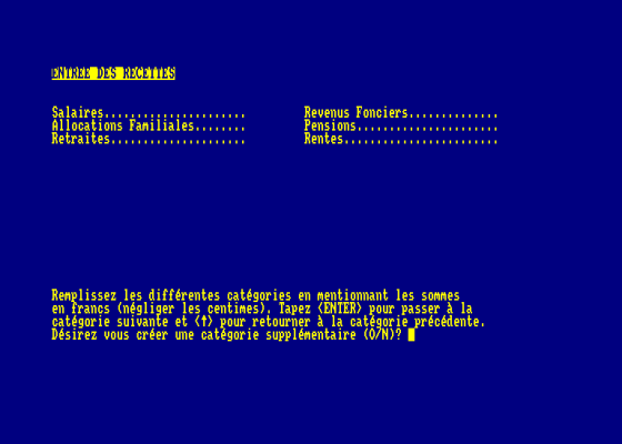 Programme D'Adaptation Recursive Du Budget