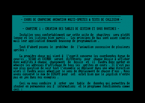 SOS Programmeurs Issue 7 Screenshot 5 (Amstrad CPC464)