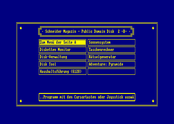 Schneider Magazin - Public Domain Disk 2