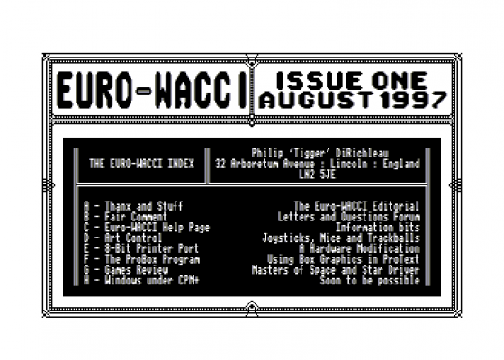 Euro-WACCI Issue 1