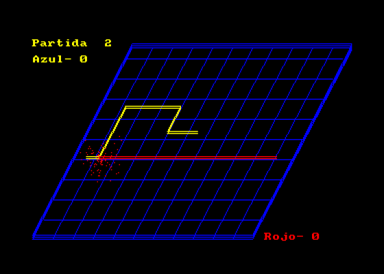 3D Trail Bikes Screenshot 1 (Amstrad CPC464)