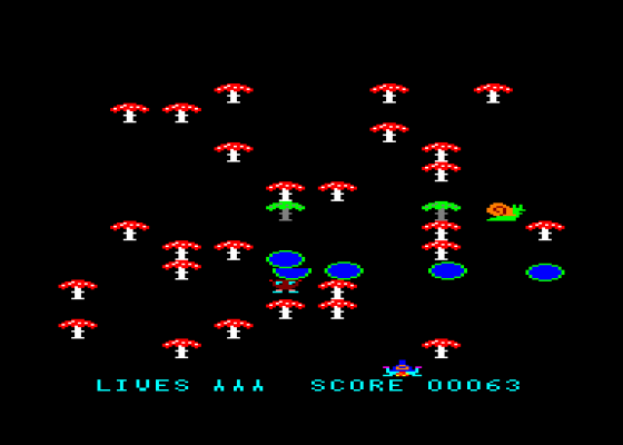 Maggot Splat Screenshot 1 (Amstrad CPC464)