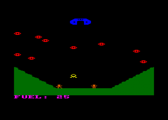 Moon Rescue Screenshot 1 (Amstrad CPC464)