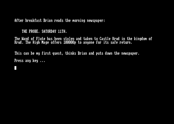 Brian The Novice Barbarian Screenshot 1 (Amstrad CPC464)