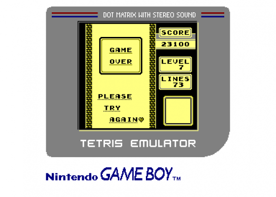 GB TETRIS Emulator For Amstrad CPC 6128 Screenshot 1 (Amstrad 6128)