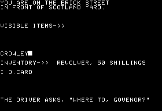 The Curse Of Crowley Manor Screenshot 11 (Apple II)