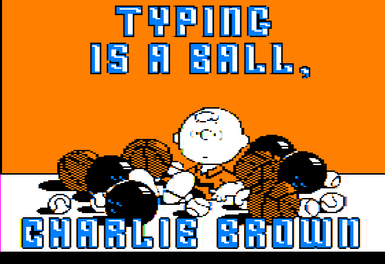 Typing Is A Ball, Charlie Brown Screenshot