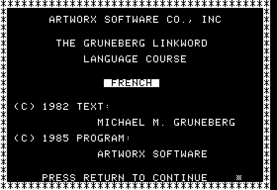 The Gruneberg Linkword Language Course: French Screenshot