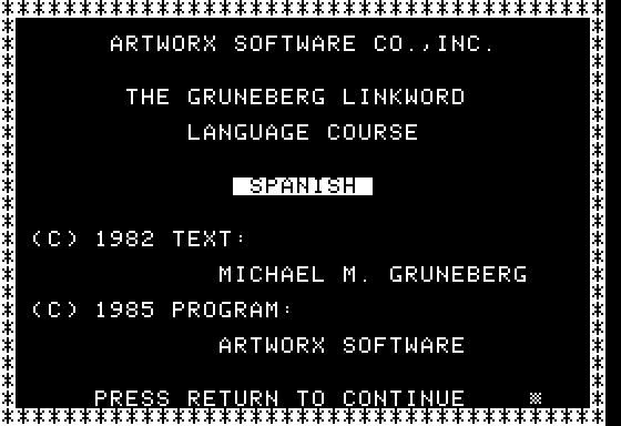 The Gruneberg Linkword Language Course: Spanish Screenshot