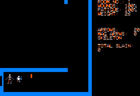 Dunjonquest: Temple Of Apshai Screenshot 9 (Apple II)