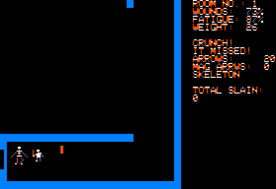 Dunjonquest: Temple Of Apshai Screenshot 13 (Apple II)