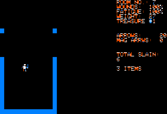 Dunjonquest: Temple Of Apshai Screenshot 20 (Apple II)