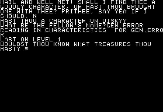 Dunjonquest: Temple Of Apshai Screenshot 22 (Apple II)