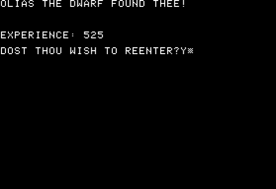 Dunjonquest: Temple Of Apshai Screenshot 29 (Apple II)