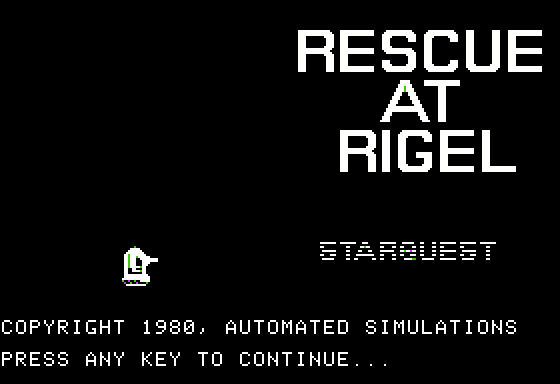 StarQuest: Rescue At Rigel