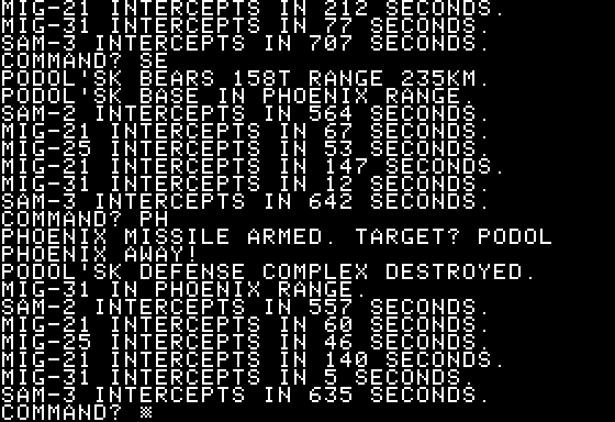 B1 Nuclear Bomber Screenshot 7 (Apple II)