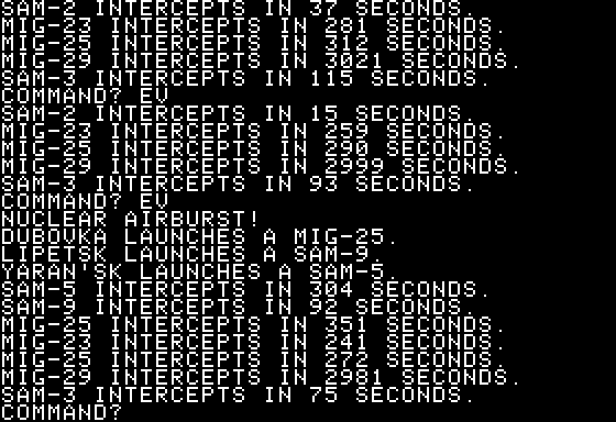 B1 Nuclear Bomber Screenshot 8 (Apple II)