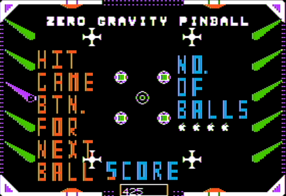 Zero Gravity Pinball Screenshot 5 (Apple II)