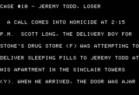 Murder By The Dozen Screenshot 5 (Apple II)