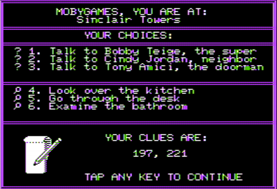 Murder By The Dozen Screenshot 9 (Apple II)