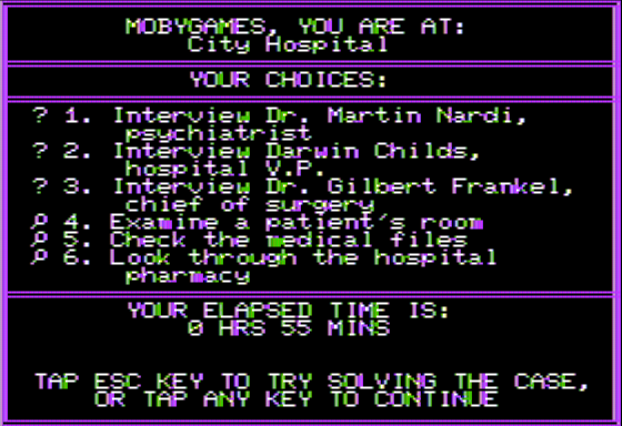 Murder By The Dozen Screenshot 10 (Apple II)