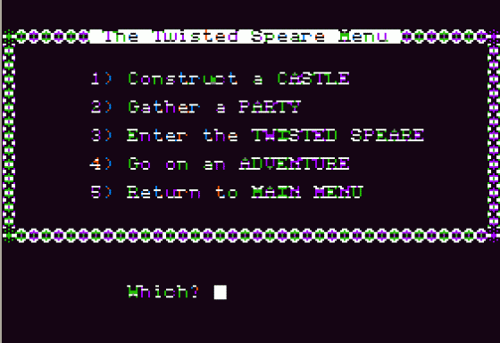 Dragon Side II: The Twisted Speare Screenshot 1 (Apple II)