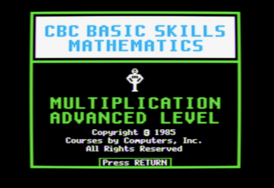 Multiplication Advanced Level Screenshot