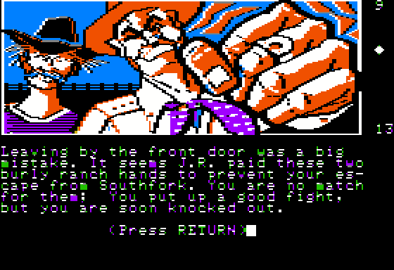 The Dallas Quest Screenshot 5 (Apple II)