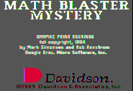 Math Blaster Mystery (800K Version) Screenshot