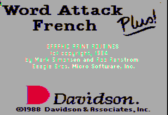 Word Attack Plus: French