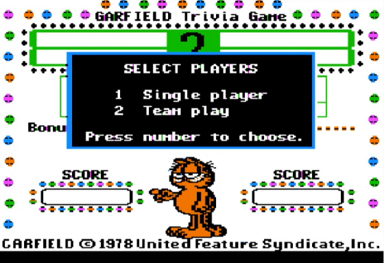 Garfield Trivia Game Screenshot 11 (Apple II)