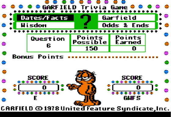 Garfield Trivia Game Screenshot 17 (Apple II)