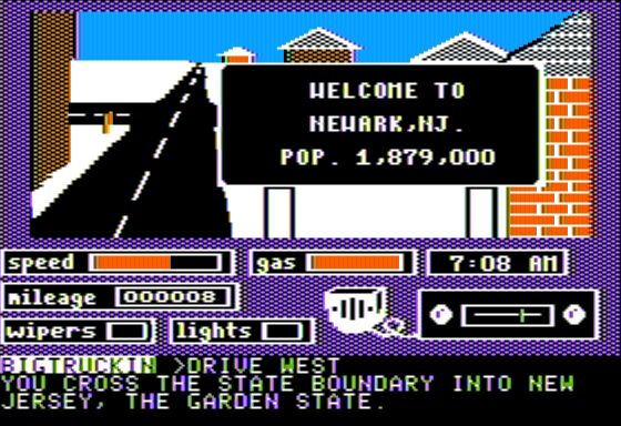 Cross Country USA Screenshot 7 (Apple II)