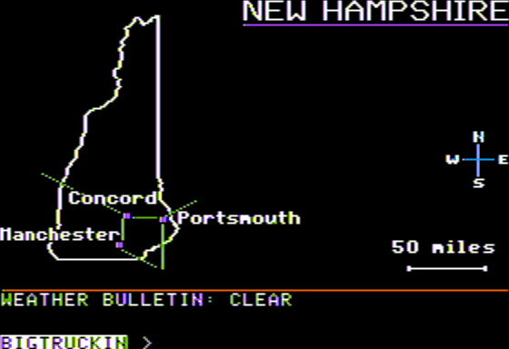 Cross Country USA Screenshot 9 (Apple II)