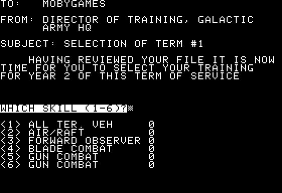 Space Screenshot 11 (Apple II)