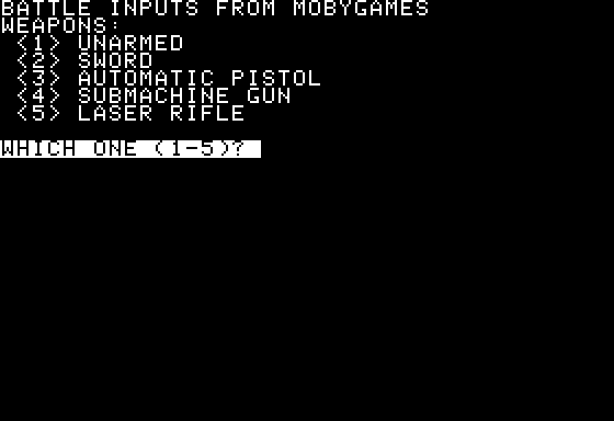 Space Screenshot 21 (Apple II)