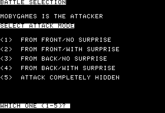 Space Screenshot 23 (Apple II)