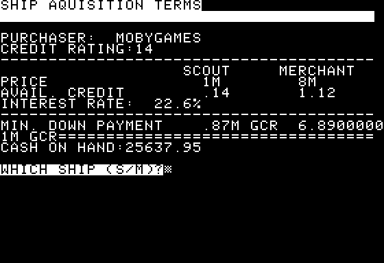 Space Screenshot 35 (Apple II)