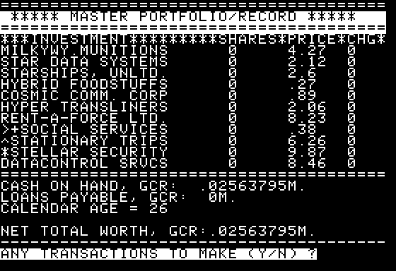 Space Screenshot 37 (Apple II)