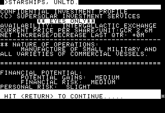 Space Screenshot 39 (Apple II)