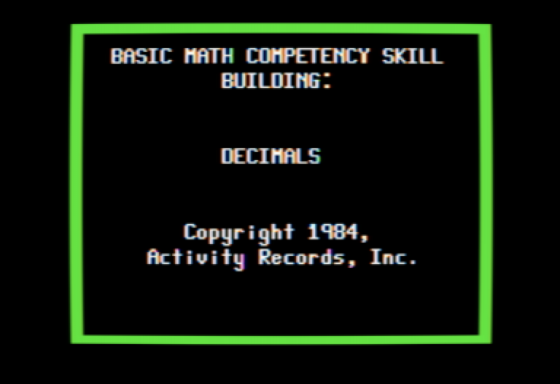 Basic Math Competency Skill Building: Decimals Screenshot