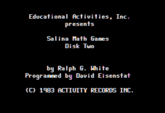 Salina Math Games Volume 2 Screenshot