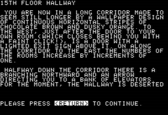 Amnesia Screenshot 8 (Apple II)