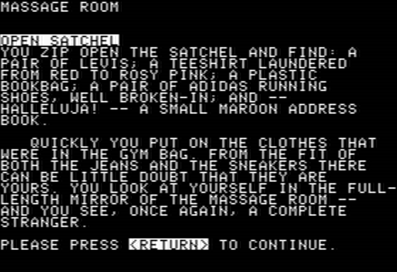 Amnesia Screenshot 13 (Apple II)