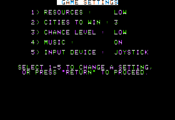 Lords Of Conquest Screenshot 6 (Apple II)