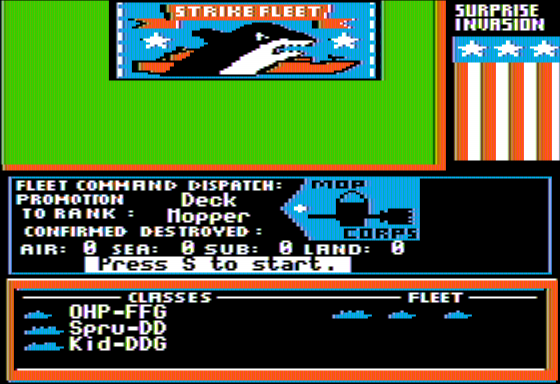 Strike Fleet Screenshot 9 (Apple II)