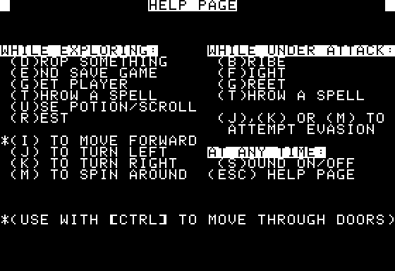 The Standing Stones Screenshot 5 (Apple II)